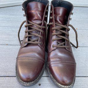 Thursday Boot Company Woman's "Captain" Lace-Up Ankle Boot, Brown, Size 8, VGUC